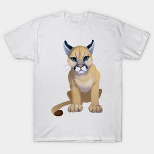 Cute Cougar Drawing T-Shirt